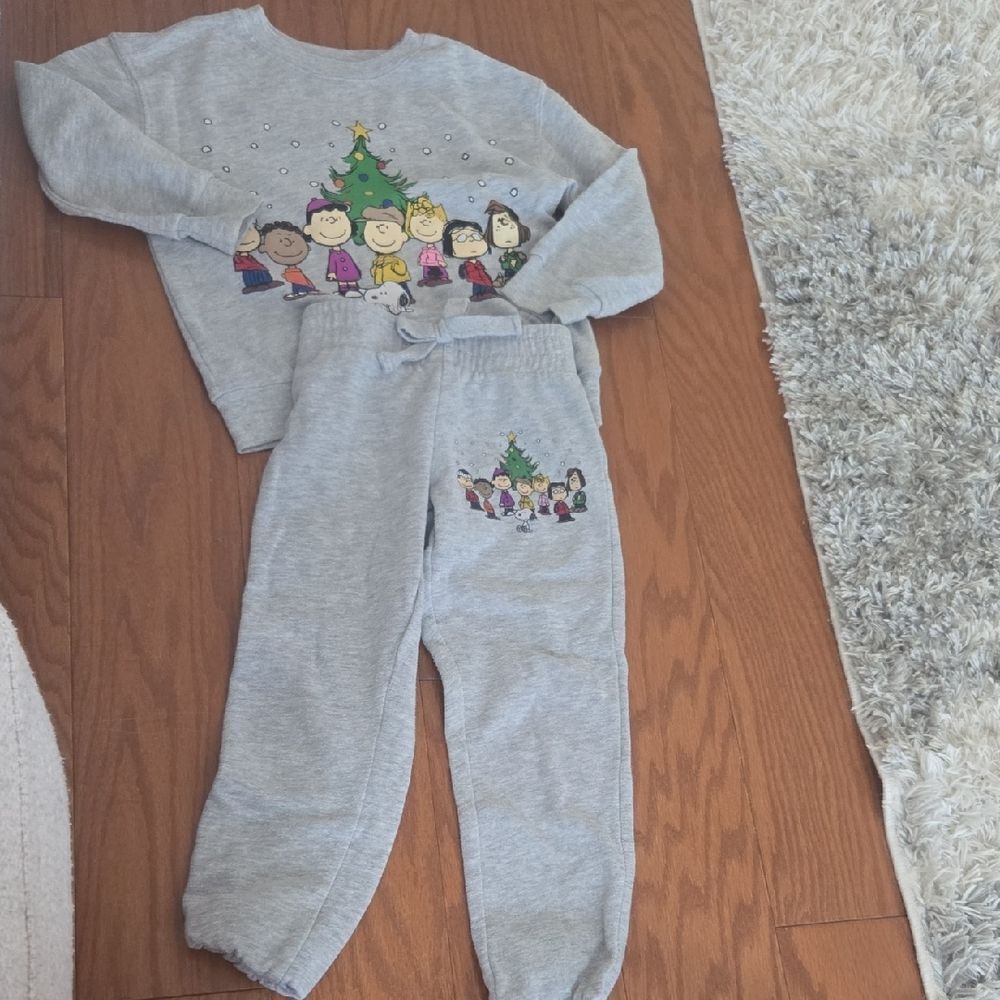 Peanuts Gray Kids Matching Set